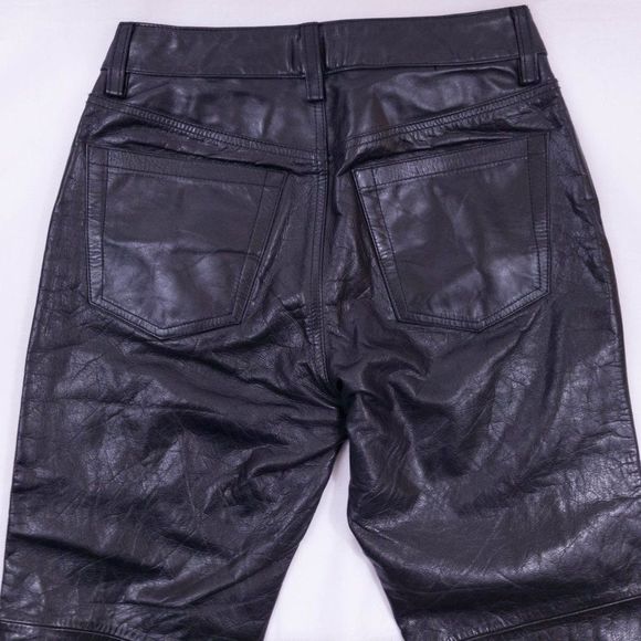 Vintage Gap Bootcut 100% Leather Pants Size 4 - Picture 3 of 4